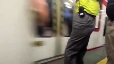 Str8 security guy bulge in metro