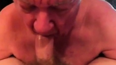 White-haired Grandpa Perfectly Bj With Mouth Cleaning