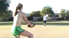Danielle plays basketball