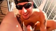 White Thug Sucks Rich Man on Cruise ship