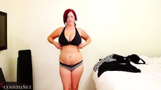 Curvy redhead mom Courtney - Dressing Up, Clothes Tryout