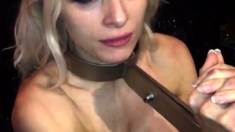 Big tit blonde amateur MILF seduced by a taxi