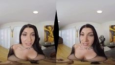 Monster tits in POV VR hardcore - brunette cowgirl