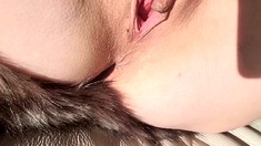 Close up solo beauty toying ass