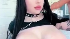 Gothic slut needs dick and cum