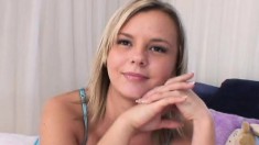 Blonde beauty Bree Olson lies in bed while talking about sex and marriage