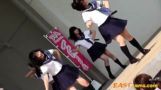 Cute Japanese Students Dance