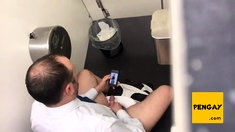 Str8 spy daddy in public toilet part 2